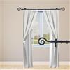 FERRARI Ferro Battuto Kit Bastone Tenda Allungabile in Ferro Battuto 150-300 cm Diametro 20 mm. Bastone Artigianale Fatto a mano in Italia, Bastone tende Classico, Bastone tenda Shabby Chic (Ricciolo Grigio Antracite)