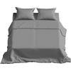 Batik Completo Lenzuola Matrimoniali Cotone: Set Lenzuola Matrimoniale Cotone Elegante e Confortevole per la Tua Camera da Letto - 100% Cotone - Colore Grigio