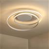 GaoHX Moderno LED lampada da soffitto a Spirale Design Minimalista Anello in Metallo e Acrilico Fiore Plafoniera per Sala da Pranzo Soggiorno Camera da Letto Patio Luce da soffitto Lampada a Sospensione