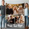 Stepdiy Coperta Personalizzata con Foto 150x200cm | Plaid Personalizzato con 3 Foto e Parole | Coperte Personalizzate Extra Large per Mamma Papà Nonno Nonna per il Compleanno