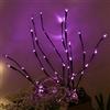 wpdash Mystical Purple Ambiance - Luci a LED a forma di ramo, 3 rami/60 LED viola, 74 cm, alimentate a batteria, impermeabili, luci Instagram per misteriose decorazioni per camera da letto e lounge