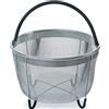 BRONG Cottura a Vapore Pentola a Pressione Inox 6QT Instant Pot con Manico per Carne e Cestello Uova