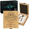 Maverton Set Cavatappi da Vino - Kit da Sommelier Degustazione Perfetta Personalizzato - Scatola in Legno di bambù + 4 Pezzi di Accessori Vino - Regalo Uomo - Regalo di Natale - Intenditori