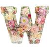 Generic Luce notturna in resina floreale, lettera iniziale con secco, lampada in resina con fiori pressati, lettere in resina con luce LED, lampada decorativa in resina con secco per donne e