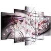 Cuadros B&D XXL - Quadro 200x100 cm 5 Pezzi - Stampa su Tela Strutturata Grande - Quadri Moderni Componibili Camera da Letto Matrimoniale - Stampe da Parete Arte - Fiore Orchidea Diamond b-A-0238-b-o