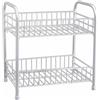 Vetrine in rete Vetrineinrete® Mobiletto in Metallo portaoggetti con Due Ripiani scompartimenti Bianco scaffale Organizer Porta Oggetti 32x36 cm 52530 M8