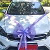 Duories Decorazione per auto in organza,per coppia,matrimonio,fiocco,grande per auto,con fiocco gigante,fiocco decorativo per auto,matrimonio,nuova casa,festa,San Valentino,decorazione per auto sposa,viola A