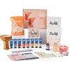 Sculpd Kit di ceramica per la produzione di candele per adulti con argilla asciutta all'aria e set di colori acrilici, cera di soia ecologica atossica, olio profumato, smalto per candele, strumenti e