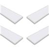 JANDEI - Pack x4 Pannello da Soffitto LED di Superficie Retroilluminata 120 x 30 cm, Potenza 60 W, 5000 Lumen, Cornice Bianca, Driver Incluso... (Bianco Neutro 4200k)