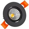 LEDKIA LIGHTING Downlight LED 15W Circolare COB CRI90 Foro Ø 90mm Nero No Flicker 4000K Bianco Naturale