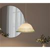 Generico Lampadario a Sospensione Classico in Vetro, 1 Luce, per Cucina, Bagno, Camera, Soggiorno, Scala, Corridoio art. rosa verde