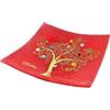 Sospiri Venezia Svuotatasche Albero della Vita in Vetro di Murano Murrine e Oro Idea Regalo Piatto Vassoio Decorativo Made Italy Portaoggetti Soprammobile Bomboniere Cerimonia 29X29 cm