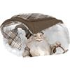 Home Tresor Coperta Plaid in Pile Invernale, Morbida e Calda, Finta Pelliccia Pelosa, Divano/Singola/Matrimoniale, Doppio Lato Flanella Sherpa - Plaid Divano 127x152, Gnomi Tirolesi