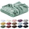 Lavea® Coperta in Pile Singolo 130x150 cm Morbida - Plaid in Microfibra Caldo e Soffice per Divano e Letto, Traspirante e Facile da Lavare - Verde Eucalipto
