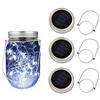 Generic 3 pezzi ad energia solare inserto coperchio 20 LED Mason Jar String Light per vetro, muratore, giardino, cortile, portico, decorazione per feste di nozze, 2 m, senza barattoli (bianco)