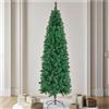 tectake® Albero di Natale Artificiale, Albero di Natale Realistico con Aghi in PVC, Albero Natale con Supporto in Legno, Ideale per Decorazioni Casa Moderna - Verde, 200 cm / 832 punte
