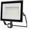 HOFTRONIC Stratos Faretto LED con sensore di movimento e interruttore crepuscolare 100 W - 8700 lumen - 6500 K bianco freddo - IP65 - Faretto esterno con sensore PIR per garage, vialetto, giardino e