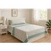 Corredocasa Set Completo Lenzuola in Morbido Pile, Made in Italy Alta qualità con Diverse Fantasie Eleganti per Un Comfort Avvolgente, Ideale per Un Letto Caldo e Accogliente (Verde, Una Piazza)
