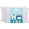 Kiby® Coppia Cuscini Letto Matrimoniale Guanciali per Dormire con Imbottitura in Fiocco, Supporto Collo e Spalle, Anallergico e Lavabile, Federa Traspirante (Certificato OEKO-TEX®)