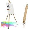 Artina Cavalletto Pittura da Campagna Malaga per artisti pittori Accademia Belle Arti Legno massello di Pino Portatile Stabile e Robusto - Cavalletto per dipingere e disegnare Professionale da Studio