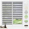HOMEDEMO Tende a rullo per interni Doppio Strato Senza Foratura, 70L x 230A cm, (Tessuto 70cm), Marmo Grigio, tenda a rullo oscurante, veneziane da interno Giorno e Notte, per Porte e Finestre