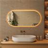 Vicco Specchio bagno, Bianco, 110 x 50 cm con illuminazione a LED, per montaggio a parete con sorgente luminosa LED integrata