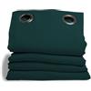 Moondream DecibelControl™ 3in1 Tenda antirumore | Isolamento acustico | Termico inverno+estate | 100% oscurante | Tecnologia brevettata | Prodotto in UE | Occhiello | Verde MC228 | 140L x 260A cm