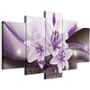 Cuadros B&D XXL - Quadro 200x100 cm 5 Pezzi - Stampa su Tela Strutturata XXL Grande - Quadri Moderni Componibili Camera da Letto Matrimoniale - Stampe da Parete Arte - Fiore Giglio Astratto