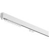 X-PROFILES Binario per Tende arricciate - Installazione a soffitto e parete - Movimento tenda manuale (NO corda) - in alluminio, completo per l'installazione (BIANCO 180 CM)