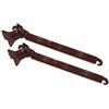 Generico Coppia Braccetti per Tende da Sole - modello 7000 - in Alluminio Estruso e con Supporti in Acciaio - Ricoperto in PVC - Misura 50/70cm - Regolabile da 0 a 180° (50cm, Marrone RAL 8017)