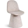 Duhome Sedia da pranzo girevole a 360 gradi in tessuto bouclé moderna poltrona lounge imbottita per cucina, soggiorno, camera da letto, corridoio, beige