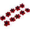HEMOTON 10 Pezzi Toppe Floreali Lavorate a Maglia in Lana Vino Rosso, Applicazioni Fai da Te per Decorazioni Abbigliamento, Accessori per Copricapi e Riparazioni Vestiti Ragazze