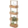 Mendler Scaffale arredo Bagno HWC-B78 Legno di bambù 4X Ripiani