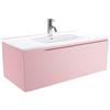 Parama Ardenne Mobile Bagno Sospeso 120 cm Rosa Cipria Opaco con Lavabo