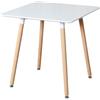 buybuy Tavolo in Legno 120 x 70 cm con Piedi in Faggio Bianco CMP001