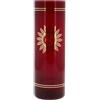 SHALOM - Bicchiere in Vetro Rosso Rubino per Cero Liturgico. Dimensioni 7,5x22 Cm