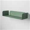 Steelnovo | Dante, Mensola da Parete in Metallo Verniciato, Portalibri, Mensola da Muro Portaoggetti, 60x11x20 cm, Colore Verde, Design Minimal e Moderno, Scaffale da Muro, Made in Italy