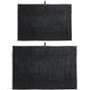 MSV Set di 2 tappetini da bagno in ciniglia a pelo lungo 40 x 60 cm + 60 x 90 cm, grigio