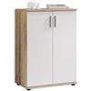 Stella Trading BOBBY, Cassettiera, effetto Old Style, bianco, credenza elegante con ampio spazio disponibile per la zona giorno; 60 x 82 x 35 cm, L x A x P