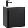 Kometmöbel Mobile Bagno Sospeso 50cm con Lavabo Moderno Arredo Bagno Elegante per Suite e Bagni Piccoli - Già Assemblato (Nero 50cm, Senza Rubinetto)