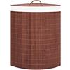 Lumanois Cesto Portabiancheria Angolare in bambù Marrone 60 L, Casa e Giardino,Forniture domestiche,Forniture Lavanderia,Cesti del bucato, 1.6kg-320760