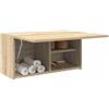 Rantry Mobile da Bagno Rovere Sonoma 60x25x30 cm in Legno Multistrato, Credenza Armadio Armadietto da Pavimento per Bagno Mobiletto Portaoggetti Ripiani Armadio di Stoccaggio per Camera Ufficio Mobili