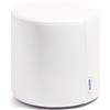 Avalon - Pouf Poggiapiedi Rigido CILINDRO Mamba Ignifugo Classe 1IM in Ecopelle Nautica, Puff Poggiapiedi, Seduta da Interno ed Esterno, Professionale Comodo Impermeabile, Made in IT(45cm-Bianco)