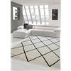 Teppich-Traum Tappeto Salotto Design Scandinavo a Rombi - Easy Care e Molto Resistente - Crema y Nero Größe 200 x 290 cm