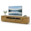 BIM Furniture TV Lowboard Aura - Tavolo per TV 200 x 42 x 37 cm, sospeso o in piedi, moderno, in rovere Artisan