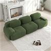 Bladez Moderno divano modulare a 3 posti con chaise longue, base antiscivolo, con braccioli ergonomici e imbottitura altamente elastica, moderno divano per soggiorno, verde, 3 posti