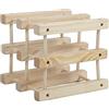 Greensen Portabottiglie in Legno Portabottiglie Moderno Modulare in Legno di Pino, Portabottiglie Portabottiglie Impilabile per 6 Bottiglie, Bar, Cantina 26 X 24 X 24 Cm
