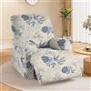 Hearda Copripoltrona Relax Reclinabile Universale, Stampa Fiore Fodere Poltrona Relax Elasticizzato Copripoltrona 1 Posto con Tasca Copripoltrona Reclinabile Fodere per Poltrone (Stile Vintage)