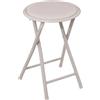 5 five simply smart 5five - Sgabello pieghevole beige - P 30 x H 45 cm, compatto e leggero - Per casa, cucina, ufficio