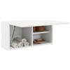 Homgoday - Armadietto da bagno a parete, per bagno, sospeso, armadio a muro, pensile, armadio per bagno, da montare a parete, mensola a muro, colore bianco, 60 x 25 x 30 cm, in materiale legnoso